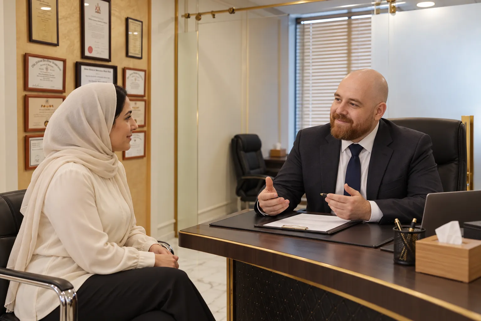 Illustrative breast surgery planning consultation with Dr. Anas Abdullah